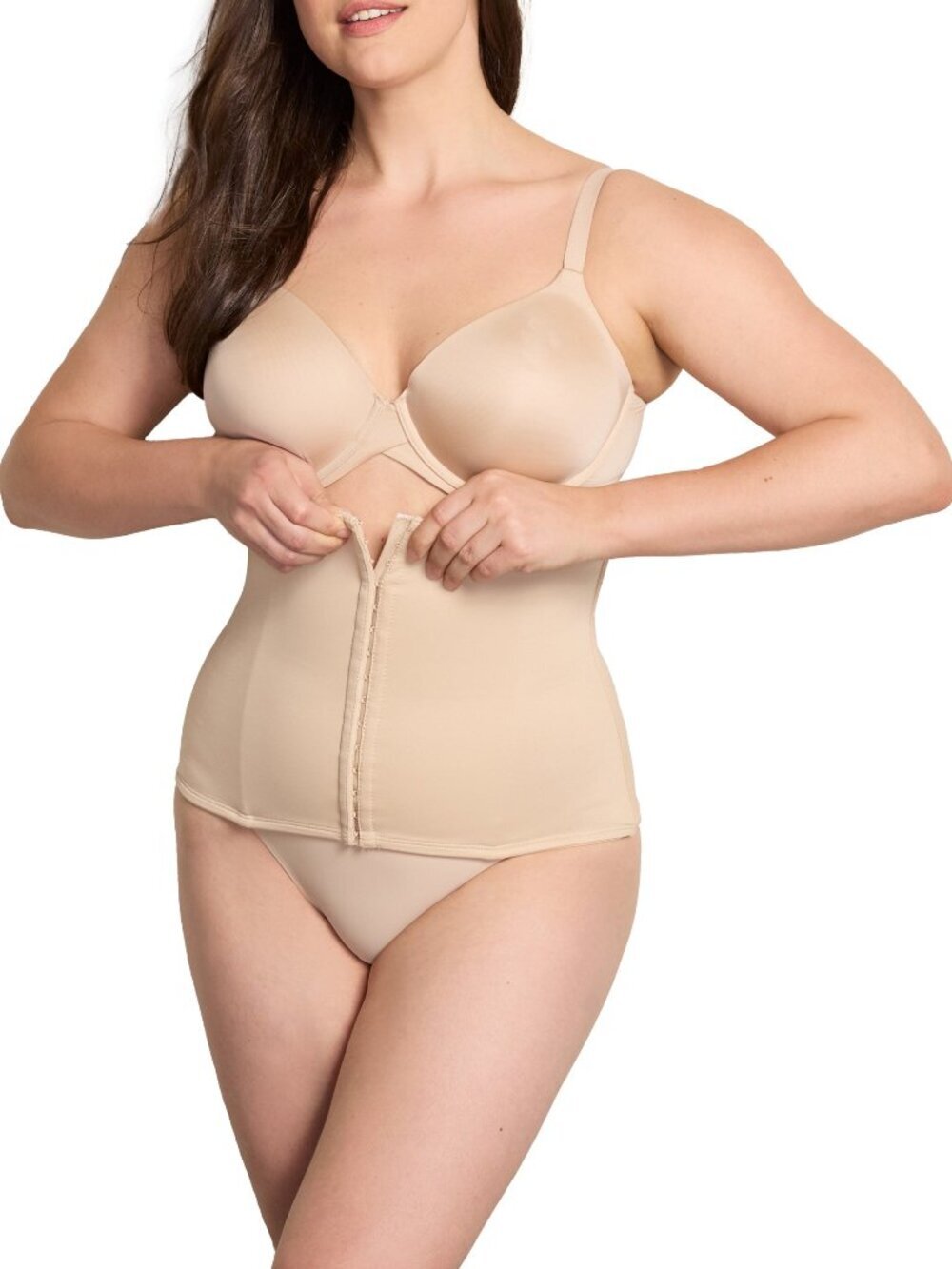 Cupid Intimates Midriff Shaping Waist Cincher - Warm Beige